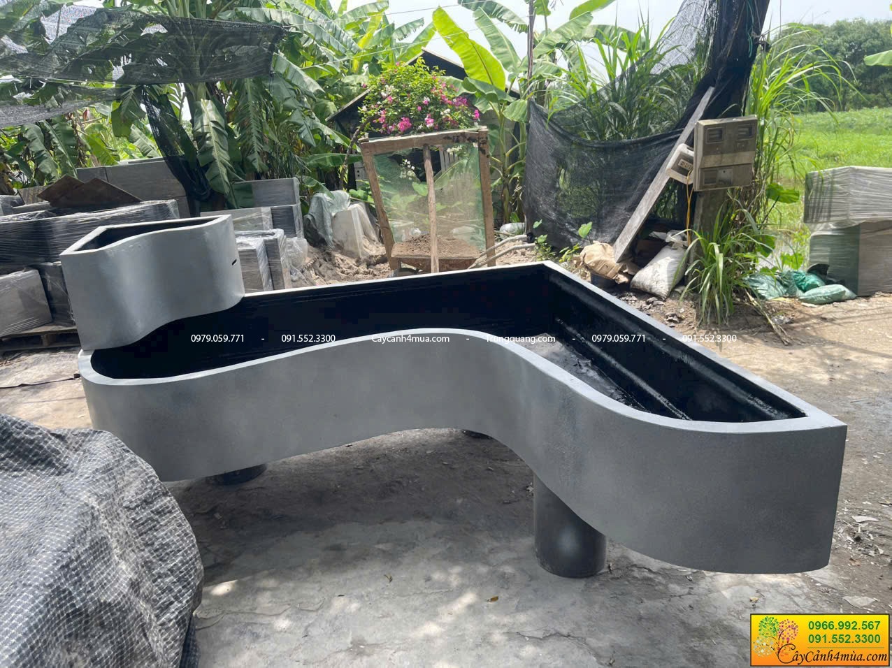 bể cá composite 2 tầng đúc nguyên khối
