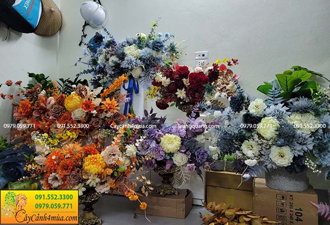 Bình hoa lụa giả cao cấp giá rẻ tại Hà Nội