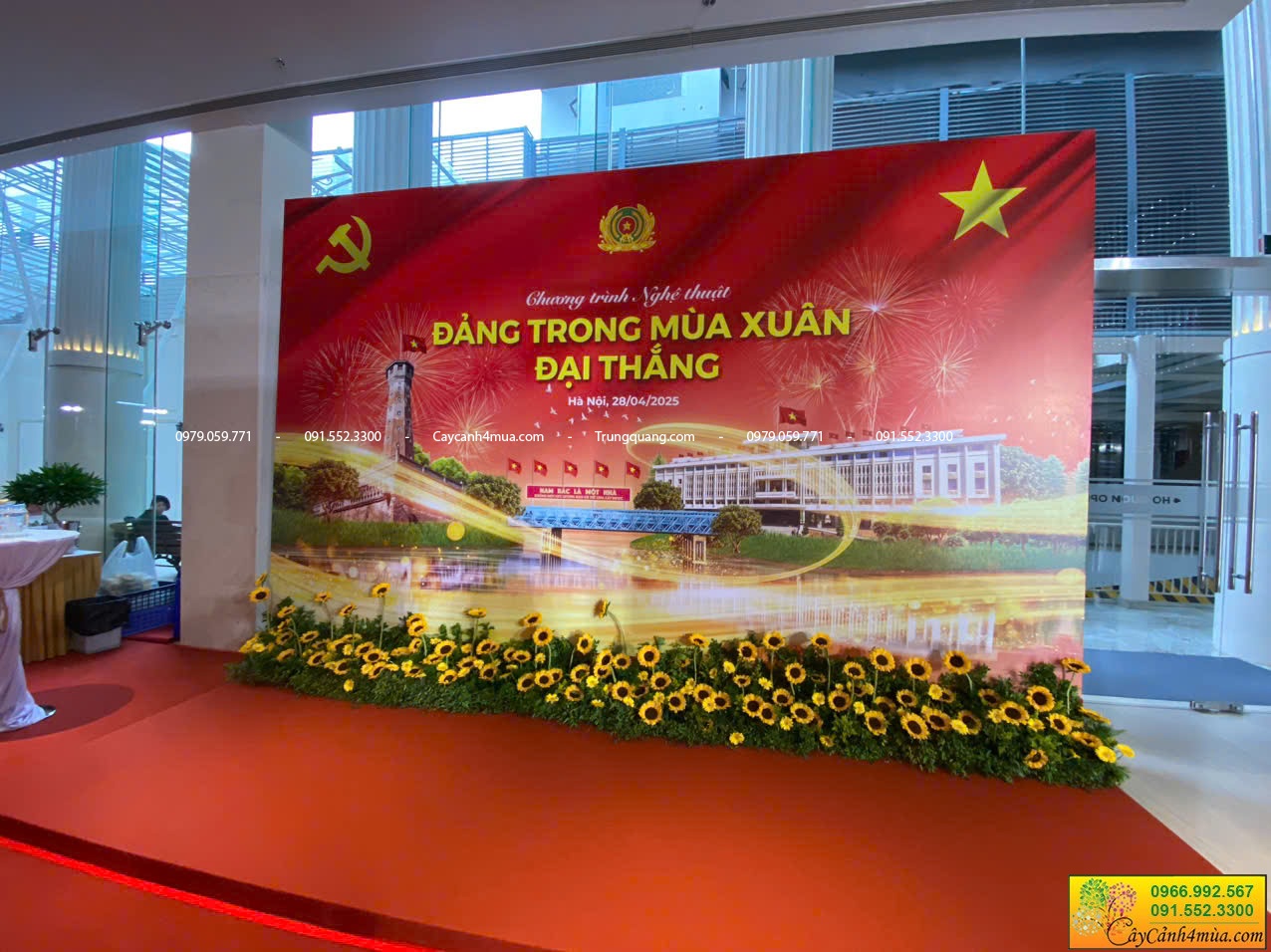 cắm hoa giả 