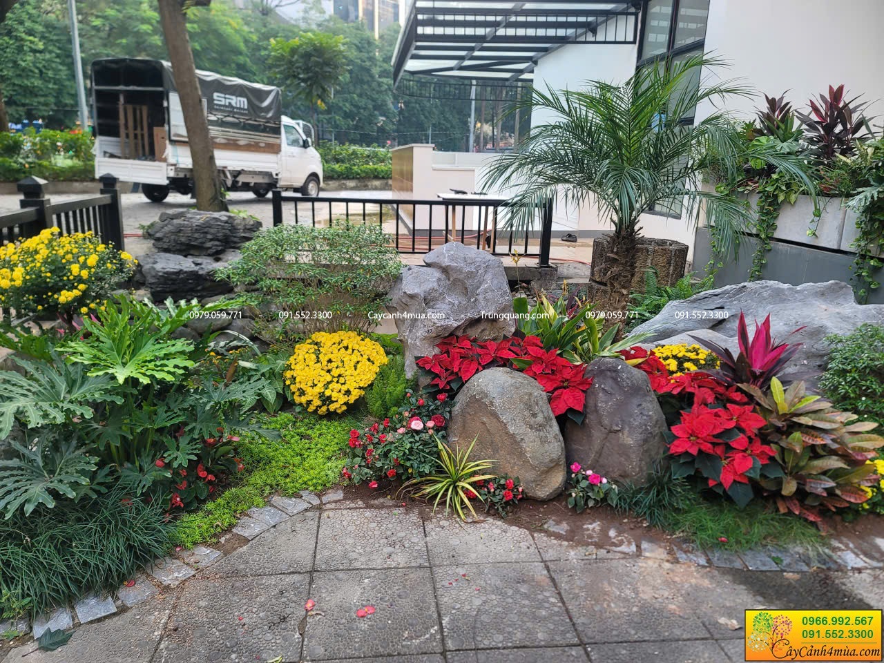 tiểu cảnh ngày tết