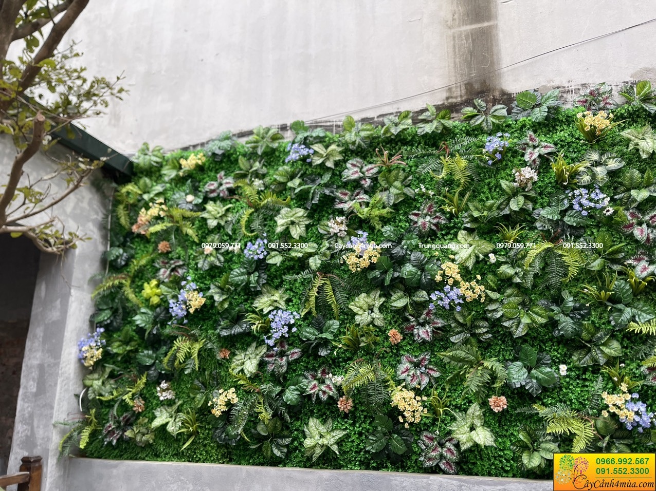Tường cây giả ngoài trời