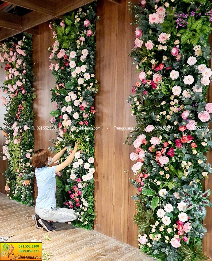 Đơn vị thi công tường cây giả trang trí nhà hàng tại Hà Nội