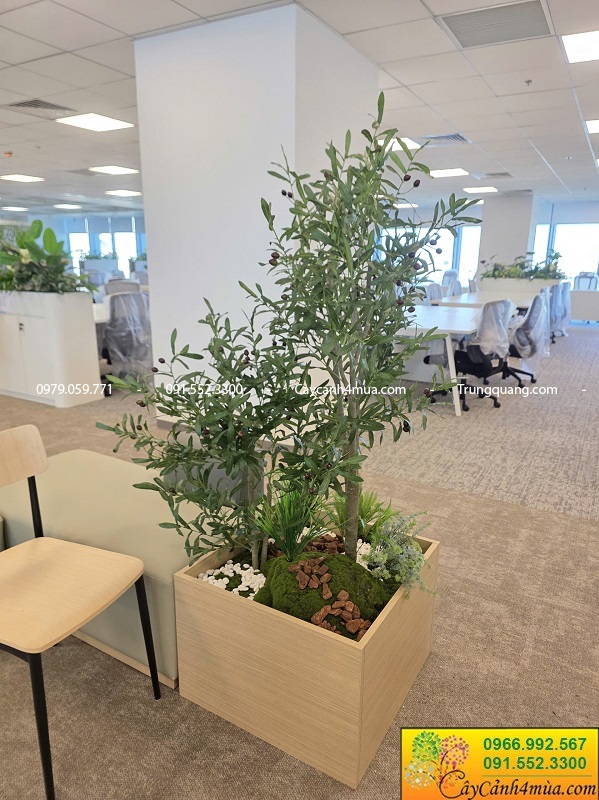 Decor cây giả cho văn phòng cao cấp phong cách hiện đại