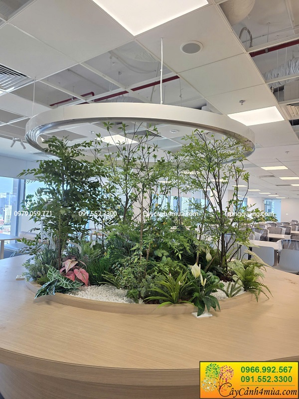 Decor cây giả cho văn phòng cao cấp phong cách hiện đại