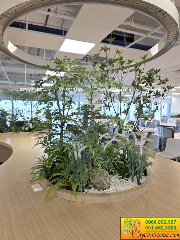 Decor cây giả cho văn phòng cao cấp phong cách hiện đại