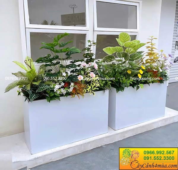 Tham khảo mẫu bồn cây giả văn phòng hiện đại