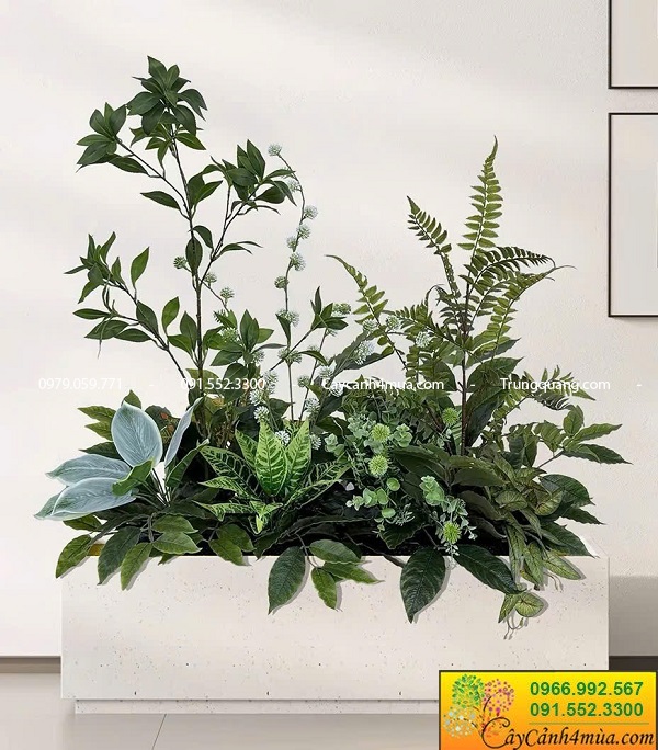 Tham khảo mẫu bồn cây giả văn phòng hiện đại