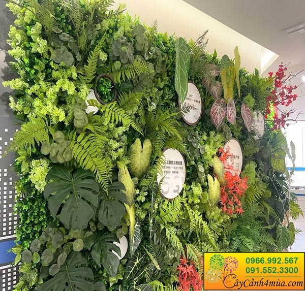 Tường cây giả hiện đại cho văn phòng