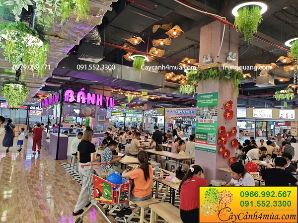 Cây giả rủ trang trí đèn trần