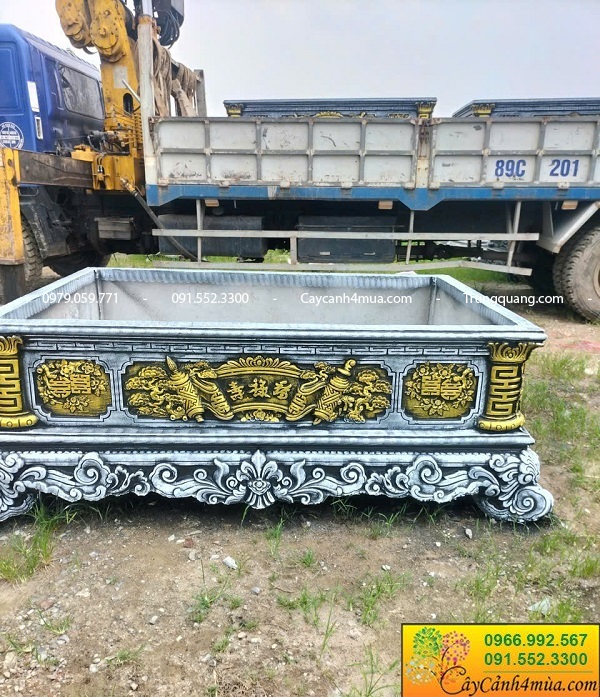 Chậu xi măng kích thước 2m40x 1m75 x 83cm
